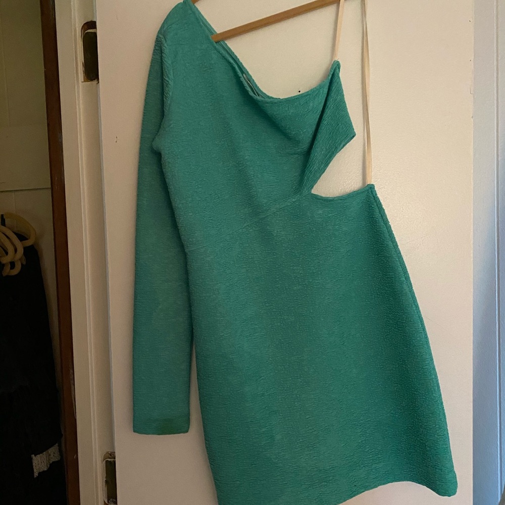 BCBGeneration Aqua One Shoulder Dress Size S